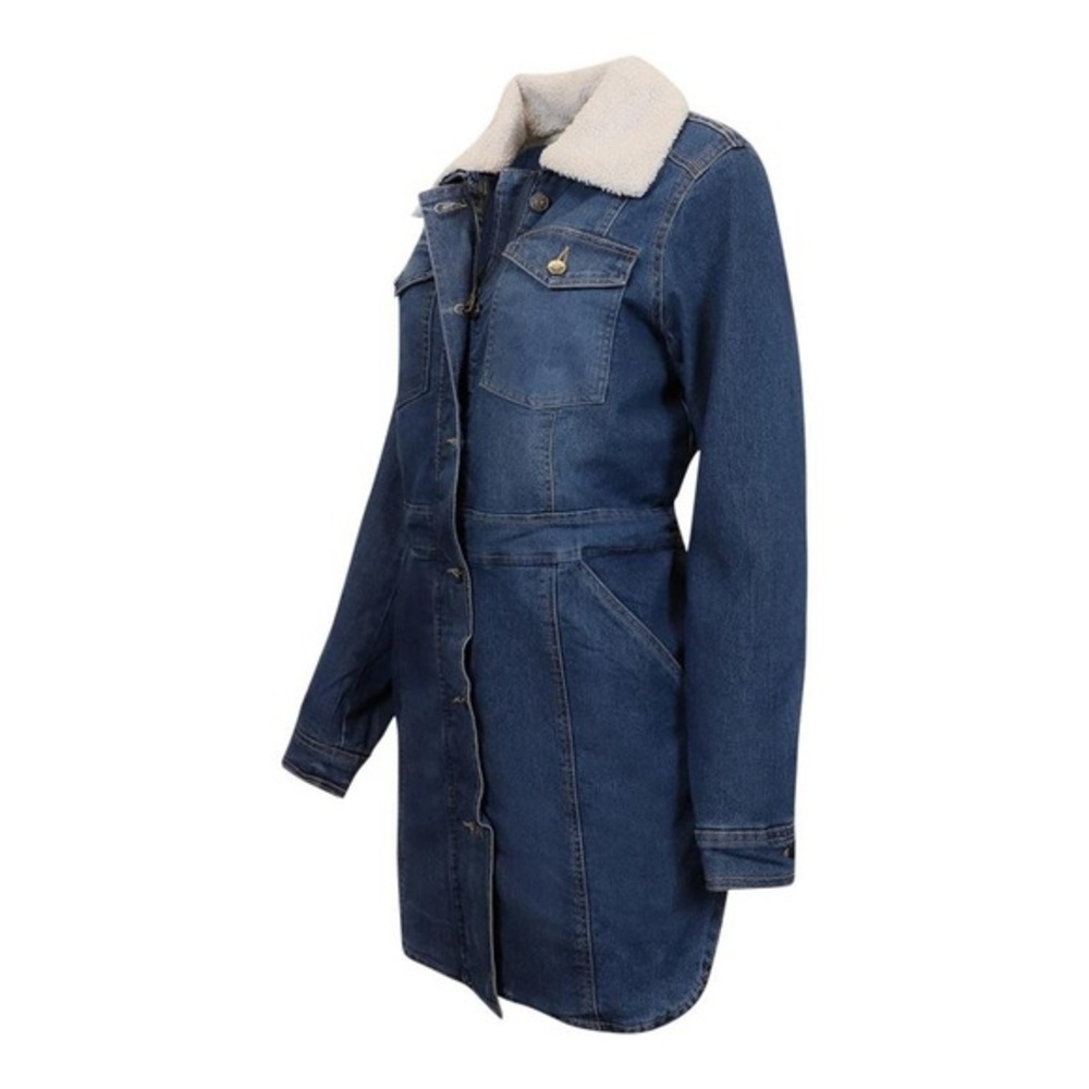New Steve Madden Women's Denim Walker Jacket XS​ - Picture 2 of 4